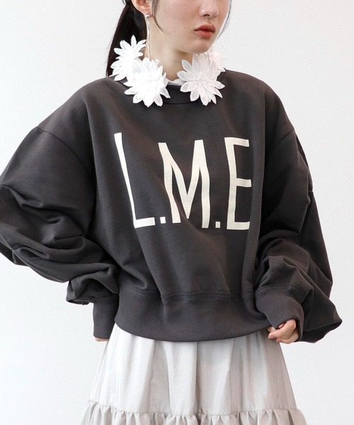 Three Four Time（ｽﾘｰﾌｫｰﾀｲﾑ）の「ロゴスウェット（スウェット・レディース・オフホワイト/チャコールグレー・FREE）」の5枚目の写真