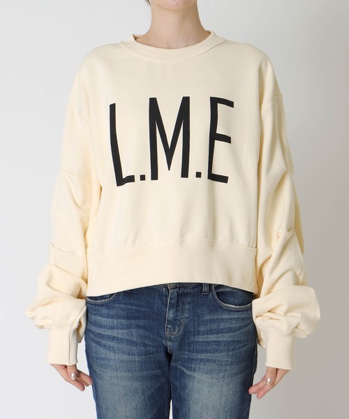 Three Four Time（ｽﾘｰﾌｫｰﾀｲﾑ）の「ロゴスウェット（スウェット・レディース・オフホワイト/チャコールグレー・FREE）」の8枚目の写真