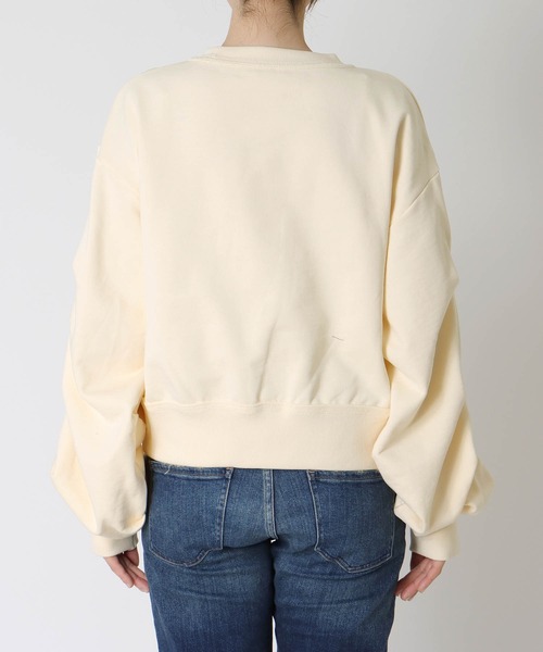 Three Four Time（ｽﾘｰﾌｫｰﾀｲﾑ）の「ロゴスウェット（スウェット・レディース・オフホワイト/チャコールグレー・FREE）」の10枚目の写真