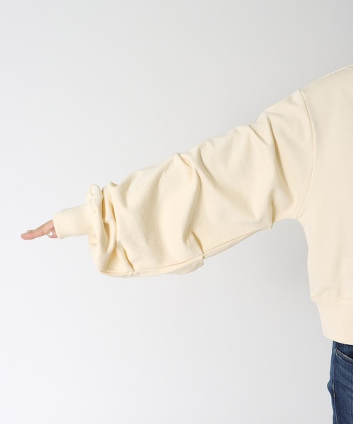 Three Four Time（ｽﾘｰﾌｫｰﾀｲﾑ）の「ロゴスウェット（スウェット・レディース・オフホワイト/チャコールグレー・FREE）」の12枚目の写真