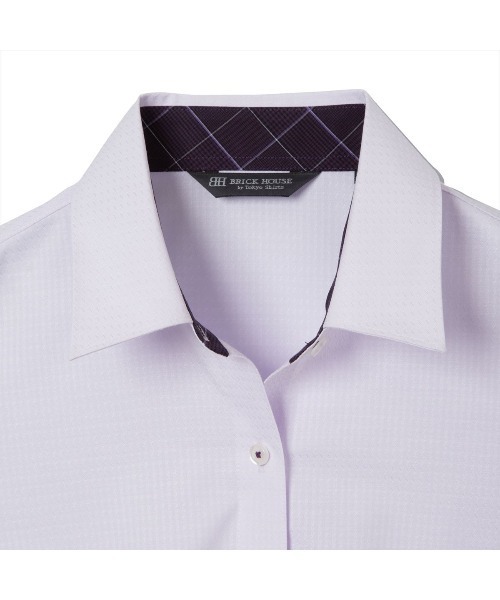 TOKYO SHIRTS(トウキョウシャツ)の「透け防止 形態安定ノーアイロン レギュラー 長袖ビジネスワイシャツ(ビジネスシャツ・レディース・ラベンダー・LL/S/M/L/XL/XS)」の3枚目の写真