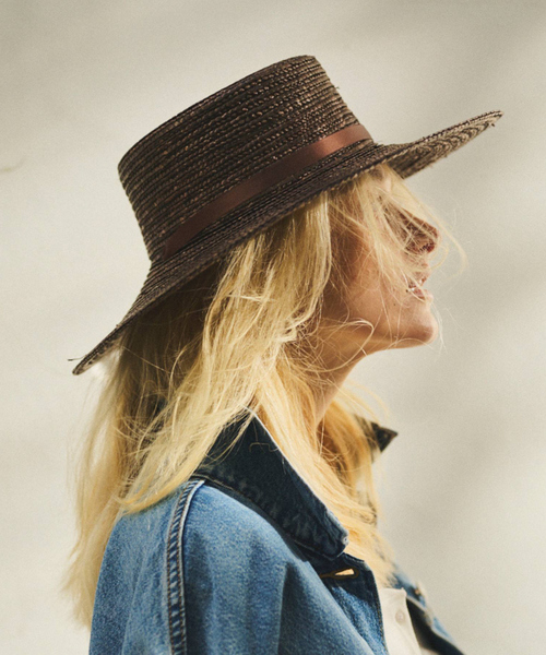 Benelli Montacone(ベネリモンタコーネ)の「【Benelli Montacone/ベネリモンタコーネ】リボン付きHAT(ハット・レディース・ブラック/ブラウン・フリー)」の1枚目の写真