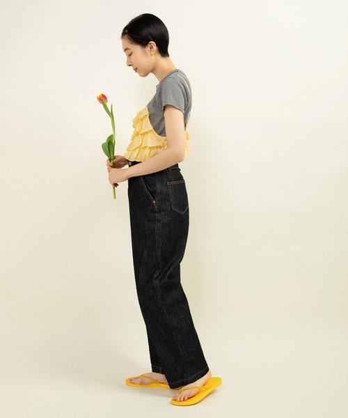 Dot&Stripes CHILD WOMAN(ドットアンドストライプス チャイルドウーマン)の「ナイロンフリルティアード キャミブラウス(シャツ/ブラウス・レディース・イエロー/ピンク・FREE)」の14枚目の写真