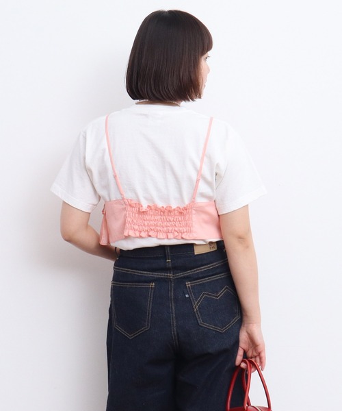 Dot&Stripes CHILD WOMAN(ドットアンドストライプス チャイルドウーマン)の「ナイロンフリルティアード キャミブラウス(シャツ/ブラウス・レディース・イエロー/ピンク・FREE)」の22枚目の写真