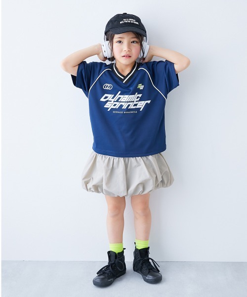 devirock(デビロック)の「水はじく 撥水 ナイロン バルーンギャザースカート(インパン付き)(スカート・キッズ・ライトグレー/ブラック/ピンク系3・100cm/110cm/120cm/130cm/140cm/150cm/160cm)」の5枚目の写真