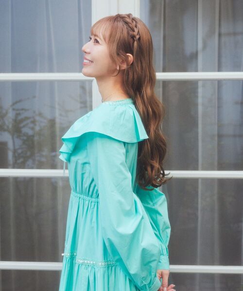 Areeam（アリーム）の「配色リボンティアードワンピース（ワンピース・レディース・グリーン系その他2/オフホワイト・FREE）」の14枚目の写真