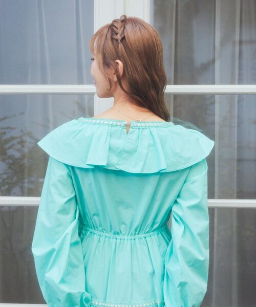 Areeam（アリーム）の「配色リボンティアードワンピース（ワンピース・レディース・グリーン系その他2/オフホワイト・FREE）」の15枚目の写真