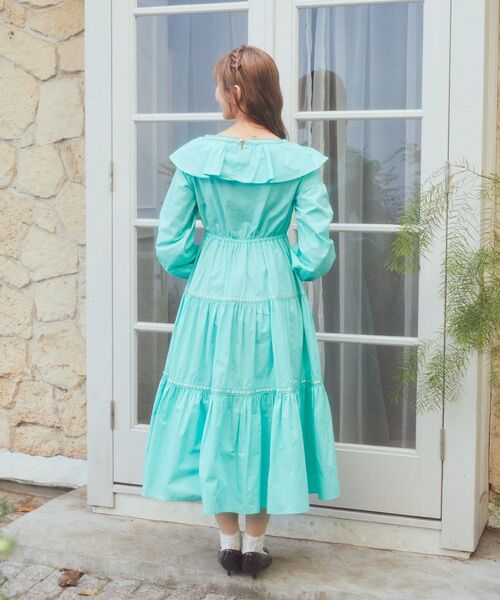 Areeam（アリーム）の「配色リボンティアードワンピース（ワンピース・レディース・グリーン系その他2/オフホワイト・FREE）」の19枚目の写真