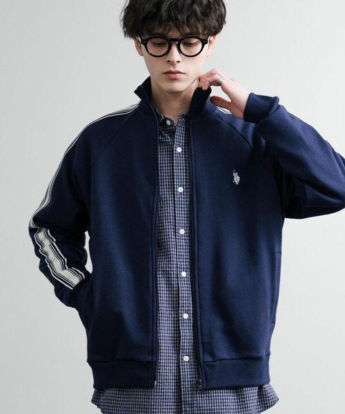 U.S. POLO ASSN.(ユーエスポロアッスン)の「U.S. POLO ASSN. ユーエスポロアッスン 裏毛ワンポイントロゴ刺繍サイドラインテープトラックジャケット(その他アウター・メンズ・ブラック×グレー/ブラック/ライトベージュ/オートミール/オフホワイト/ネイビー・M/LL/L)」の6枚目の写真