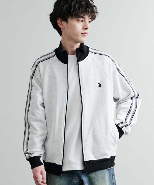 U.S. POLO ASSN.(ユーエスポロアッスン)の「U.S. POLO ASSN. ユーエスポロアッスン 裏毛ワンポイントロゴ刺繍サイドラインテープトラックジャケット(その他アウター・メンズ・ブラック×グレー/ブラック/ライトベージュ/オートミール/オフホワイト/ネイビー・M/LL/L)」の12枚目の写真