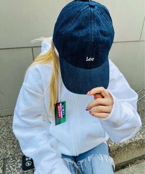 Lee（リー）の「LEE / DENIM LOGO CAP LA0698（キャップ・レディース・インディゴブルー/ブラック・MEDIUM）」の5枚目の写真
