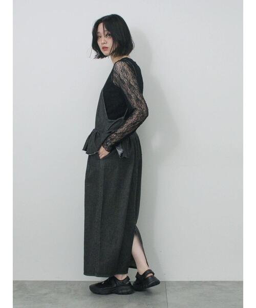 Samansa Mos2 ぺプラムキャミワンピース Samansa Mos2 ぺプラムキャミワンピース