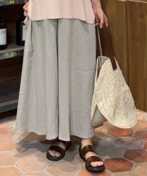 BEARDSLEY（ビアズリー）の「リネンフレアースカート（スカート・レディース・ベージュ/ブラック/グレー・0/1）」の3枚目の写真