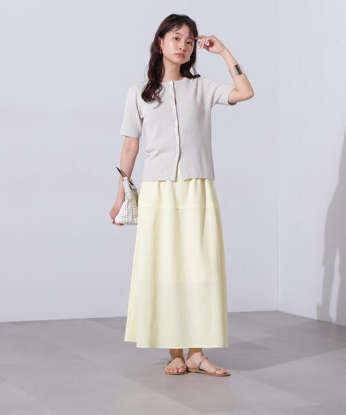 N.（N. Natural Beauty Basic）（エヌエヌナチュラルビューティーベーシック）の「アイレット柄ラメカーディガン（カーディガン/ボレロ・レディース・グレー/オフホワイト/ライトグリーン・MEDIUM）」の20枚目の写真