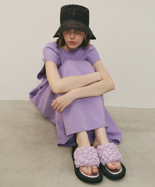 LA BELLE ETUDE（ラベルエチュード）の「2wayフレンチスリーブlong ワンピース（ワンピース・レディース・パープル/ブラック/ブルー・0/1）」の6枚目の写真