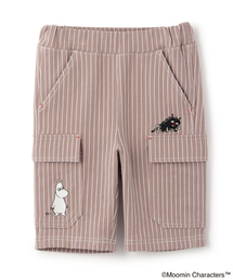 MOOMIN/刺しゅうストライプ6分丈パンツ