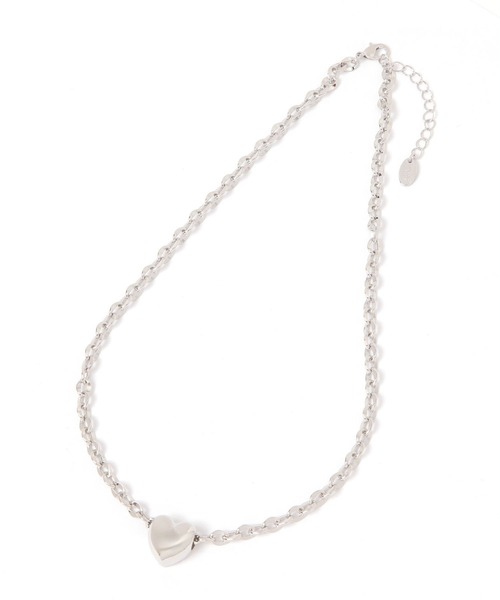 LOWRYS FARM(ローリーズファーム)の「ハートトップネックレス 326048(ネックレス・レディース・グレー/ベージュ・FREE)」の2枚目の写真