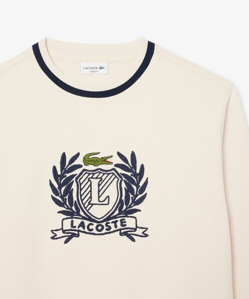LACOSTE(ラコステ)の「裏パイル ハンドステッチ風ヴィンテージ フレンチグラフィックステッチ スウェットプルオーバー(スウェット・メンズ・グリーン/オフホワイト/ネイビー・2/3/4/5)」の21枚目の写真