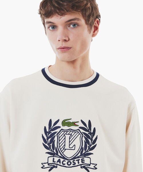LACOSTE(ラコステ)の「裏パイル ハンドステッチ風ヴィンテージ フレンチグラフィックステッチ スウェットプルオーバー(スウェット・メンズ・グリーン/オフホワイト/ネイビー・2/3/4/5)」の19枚目の写真
