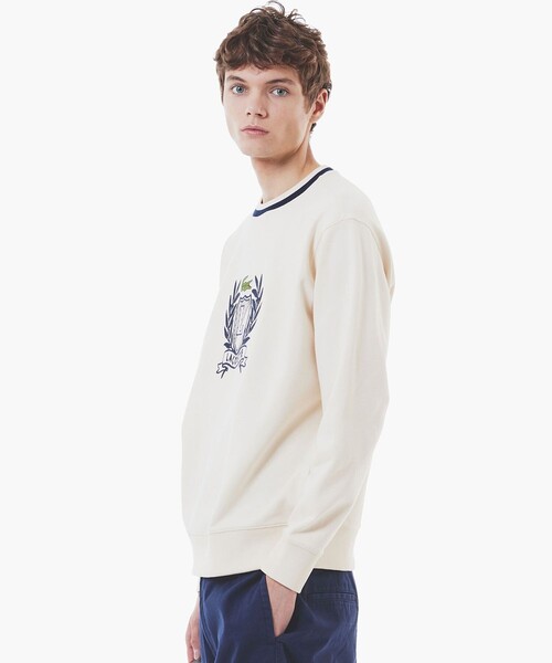 LACOSTE(ラコステ)の「裏パイル ハンドステッチ風ヴィンテージ フレンチグラフィックステッチ スウェットプルオーバー(スウェット・メンズ・グリーン/オフホワイト/ネイビー・2/3/4/5)」の18枚目の写真