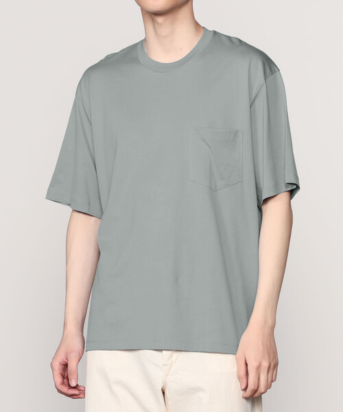 handvaerk | 60/2 クルーネックビッグポケットTシャツ SOLID MEN