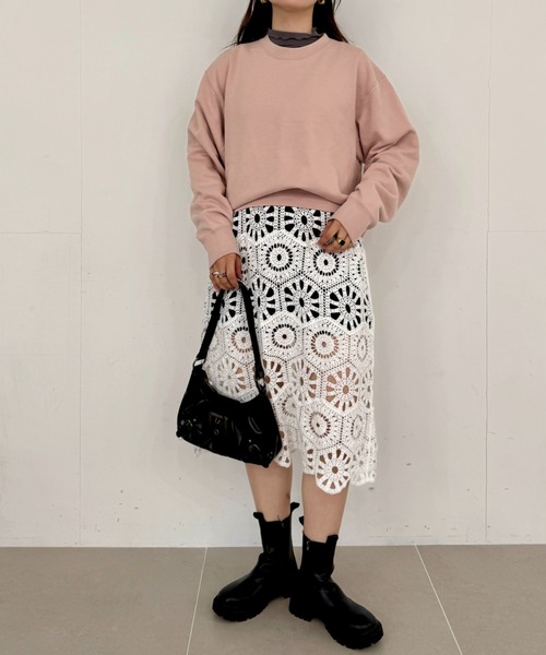 efill(エフィル)の「花柄 刺繍 のレース ワンピース(ワンピース・レディース・ホワイト・FREE)」の13枚目の写真