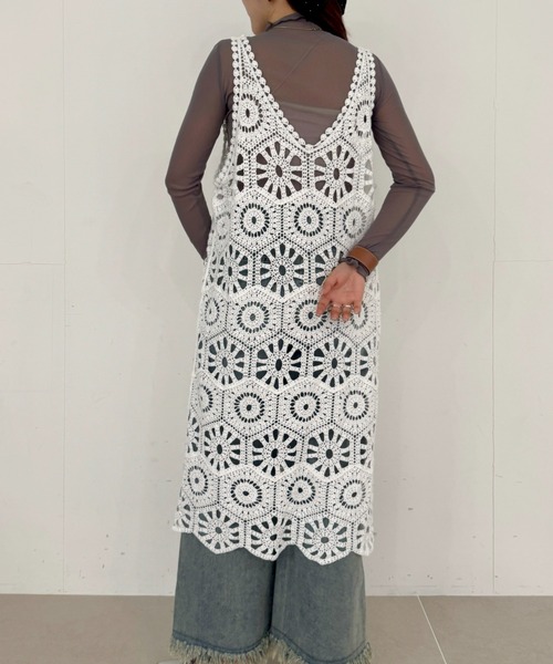 efill(エフィル)の「花柄 刺繍 のレース ワンピース(ワンピース・レディース・ホワイト・FREE)」の17枚目の写真