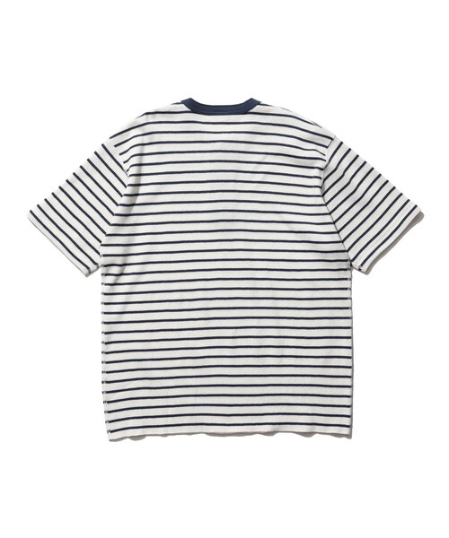 Healthknit（ヘルスニット）の「Healthknit / 別注 Honeycomb Thermal Henry Neck T-shirt Horizontal Stripe（Tシャツ/カットソー・メンズ・ホワイト系その他/ホワイト系その他2・XL/L/M/S）」の7枚目の写真