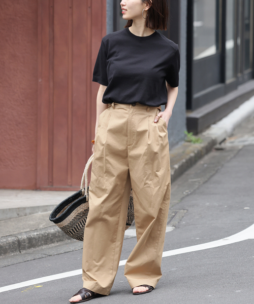 JOURNAL STANDARD relume（ジャーナルスタンダード　レリューム）の「【MULTI FUNC+】UVカット / 接触冷感 / ドライタッチプルオーバー（ニット/セーター・レディース・ベージュ/ブラック/ホワイト系その他/レッド・FREE）」の6枚目の写真