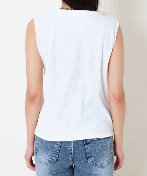 セール】《ワンポイント刺繍×大人ベーシック》レディース リブ