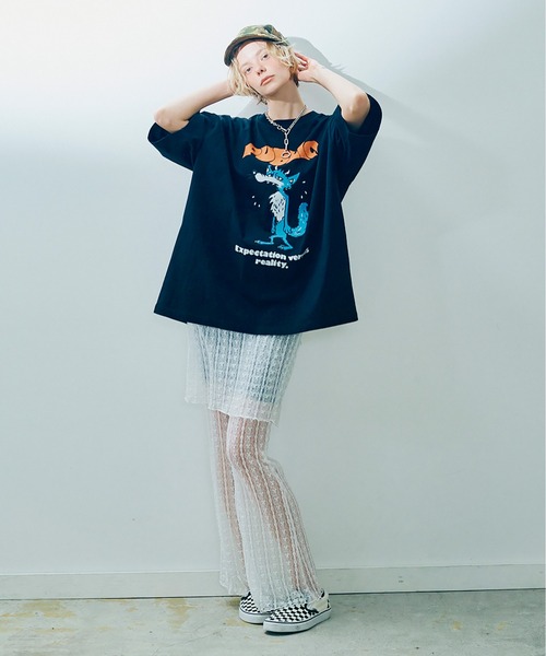 RNA(アールエヌエー)の「R4352 レイヤードフレアレースパンツ(その他パンツ・レディース・ホワイト/ブラック/ライトブルー・MEDIUM)」の2枚目の写真