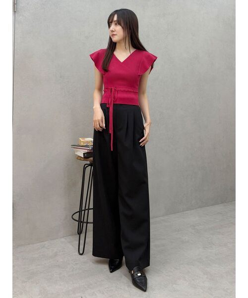 セール】カシュクールラッフルコンパクトニット（ニット