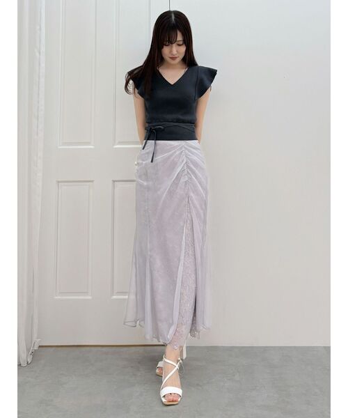 【新品】MERCURYDUO　カシュクールコンビネゾン マーキュリーデュオ MERCURYDUO カシュクールラッフルコンパクト
