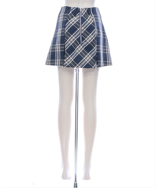 clear（クリア）の「ボックスプリーツチェックミニスカート[スタイルアップ ガーリー 韓国ファッション]≪SS新作≫（スカート・レディース・ブラック/ネイビー・M/S）」の12枚目の写真