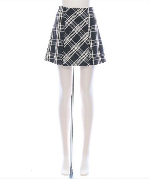 clear（クリア）の「ボックスプリーツチェックミニスカート[スタイルアップ ガーリー 韓国ファッション]≪SS新作≫（スカート・レディース・ブラック/ネイビー・M/S）」の11枚目の写真