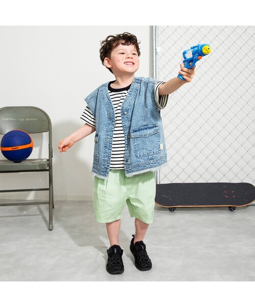 BREEZE(ブリーズ)の「【ジュニア対応】ツータックハーフパンツ(その他パンツ・キッズ・イエロー/インディゴブルー/その他11/ベージュ/ライム/レッド/ピンク/その他12/ブルー/ブラック・90/100/130/110/120/140/150)」の15枚目の写真