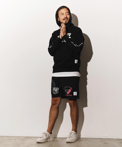 seventy seven(セブンティセブン)の「mpa3775-heavy onz sweat P-O hoodie (77funny) パーカー(パーカー・メンズ・ブラック/ナチュラル/アッシュ・S/M/L/XL)」の8枚目の写真