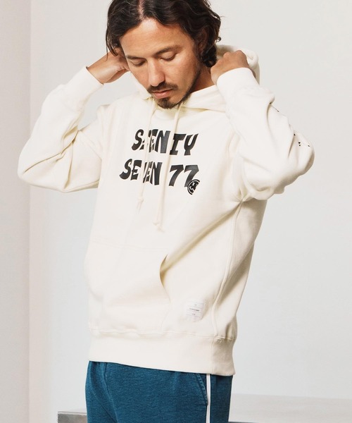 seventy seven(セブンティセブン)の「mpa3775-heavy onz sweat P-O hoodie (77funny) パーカー(パーカー・メンズ・ブラック/ナチュラル/アッシュ・S/M/L/XL)」の11枚目の写真