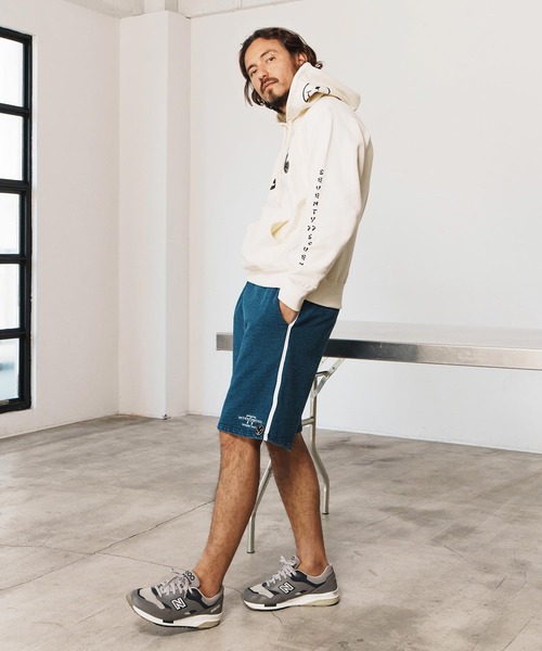 seventy seven(セブンティセブン)の「mpa3775-heavy onz sweat P-O hoodie (77funny) パーカー(パーカー・メンズ・ブラック/ナチュラル/アッシュ・S/M/L/XL)」の12枚目の写真