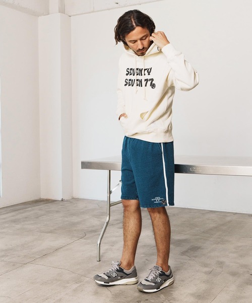 seventy seven(セブンティセブン)の「mpa3775-heavy onz sweat P-O hoodie (77funny) パーカー(パーカー・メンズ・ブラック/ナチュラル/アッシュ・S/M/L/XL)」の13枚目の写真