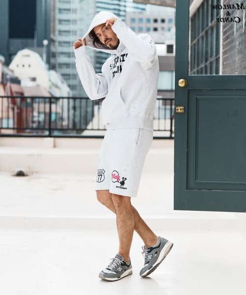 seventy seven(セブンティセブン)の「mpa3775-heavy onz sweat P-O hoodie (77funny) パーカー(パーカー・メンズ・ブラック/ナチュラル/アッシュ・S/M/L/XL)」の17枚目の写真