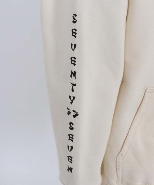 seventy seven(セブンティセブン)の「mpa3775-heavy onz sweat P-O hoodie (77funny) パーカー(パーカー・メンズ・ブラック/ナチュラル/アッシュ・S/M/L/XL)」の22枚目の写真
