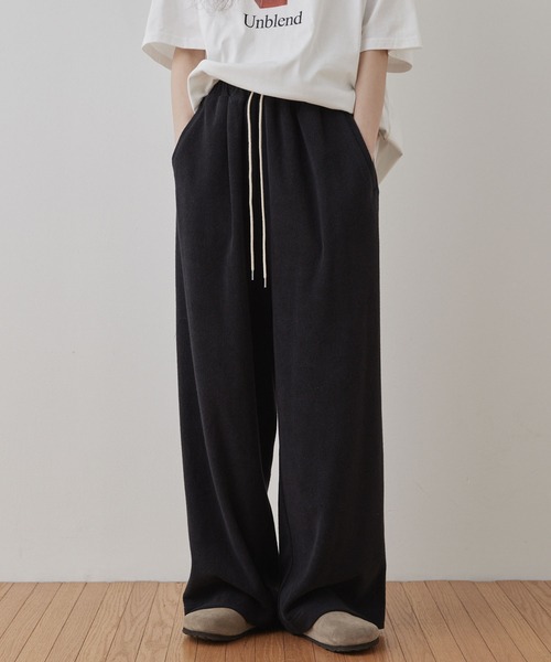 Unblend（アンブレンド）の「【Unblend】セットアップ対応 / リラックス パイル イージーパンツ（その他パンツ・レディース・ブラウン/オレンジ/ブラック・S/M）」の5枚目の写真