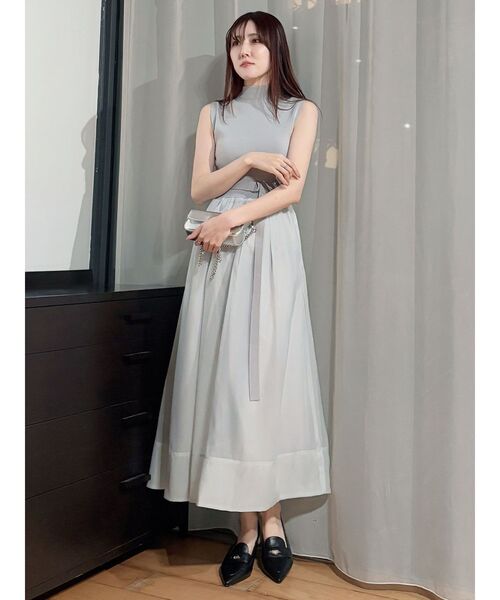 MERCURYDUO(マーキュリーデュオ)の「オーガンジーニットドッキングワンピース(ワンピース・レディース・オフホワイト/ライトグレー/ブラック・SMALL/MEDIUM)」の11枚目の写真