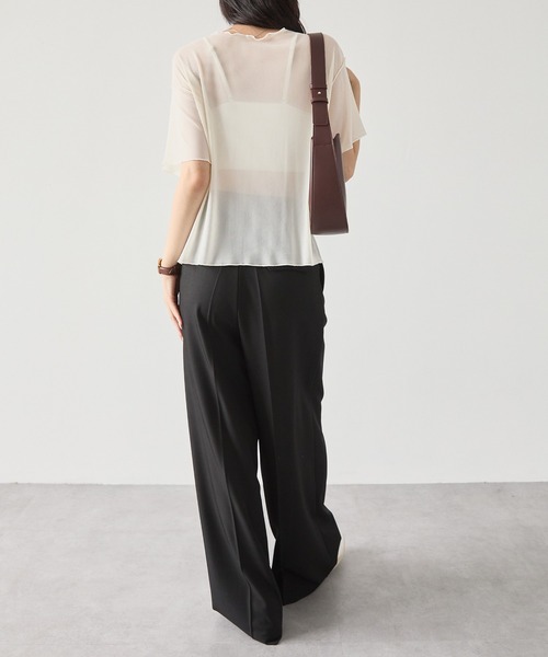 アウトリンキング2WAYシアー半袖カーディガン MONO-MART│MONO-MART