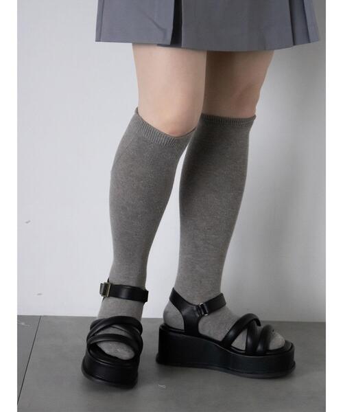 ehka sopo(エヘカソポ)の「厚底サンダル(サンダル・レディース・シルバー/ライトベージュ/ブラック・M/L)」の6枚目の写真