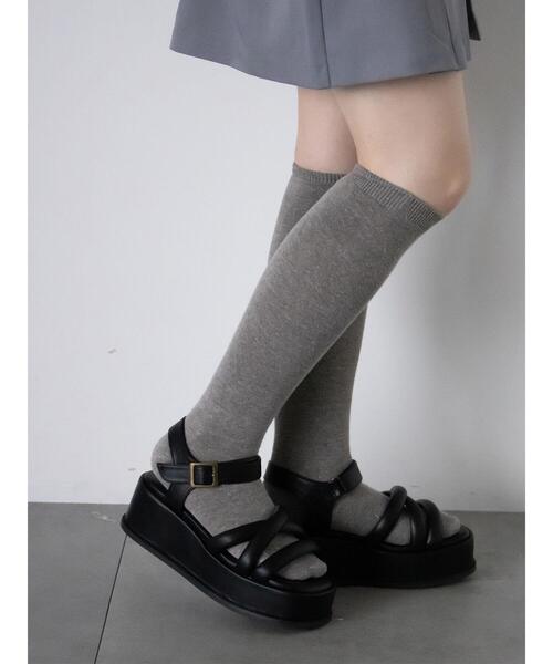 ehka sopo(エヘカソポ)の「厚底サンダル(サンダル・レディース・シルバー/ライトベージュ/ブラック・M/L)」の7枚目の写真