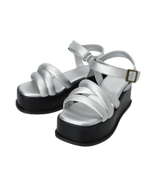 ehka sopo(エヘカソポ)の「厚底サンダル(サンダル・レディース・シルバー/ライトベージュ/ブラック・M/L)」の20枚目の写真