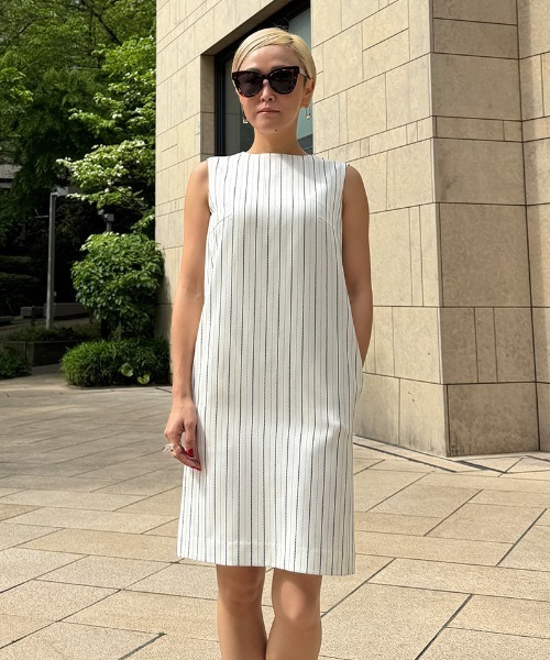 【JENNE】ジェンヌ ストライプドレスワンピース セール】ストライプドレスワンピース（ワンピース）｜JENNE