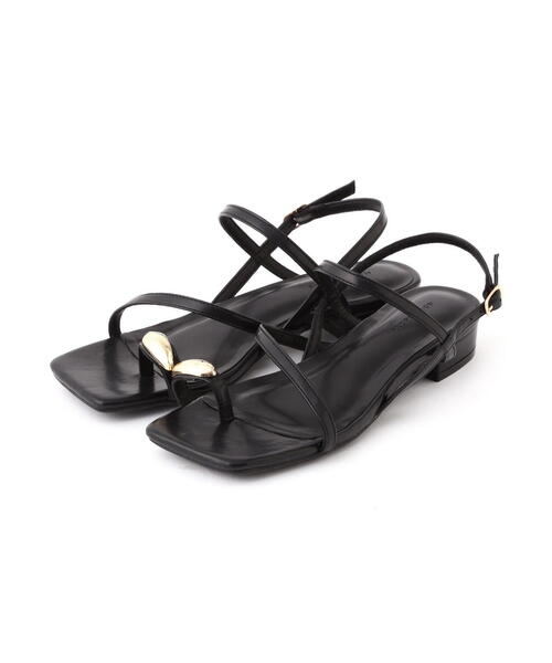 EDIT COLOGNE(エディットコロン)の「ゴールドモチーフトングサンダル(パンプス・レディース・ホワイト系その他/ブラウン/ブラック・23.0cm/24.0cm)」の4枚目の写真